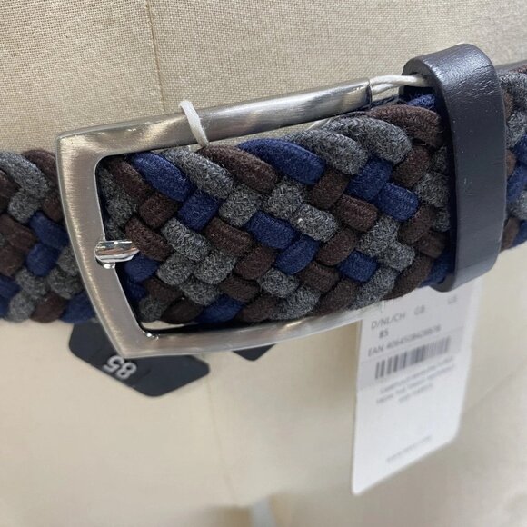 NEW BRAX Men's Haka Woven Multicolor Belt Size S (32-33) Blue/Grey/Brown - Picture 12 of 15